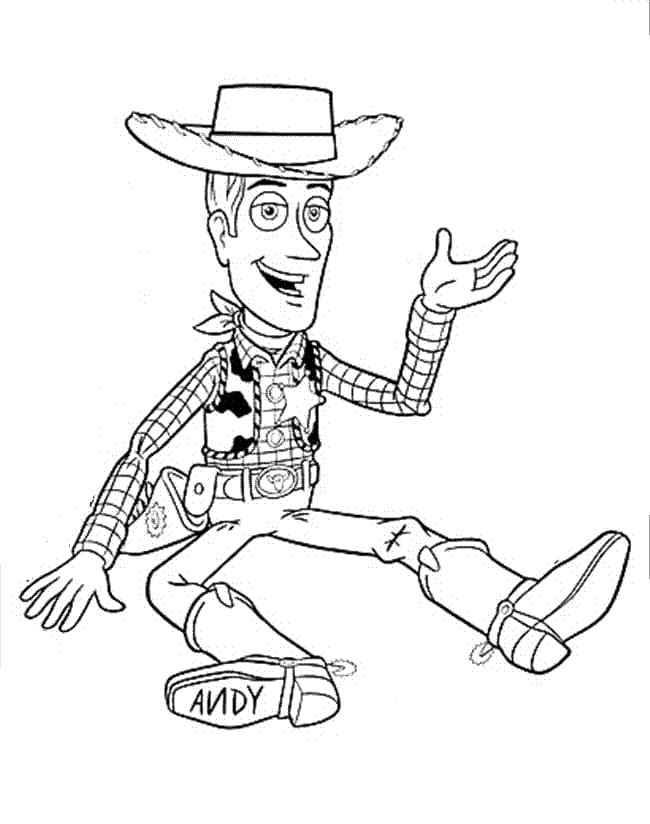 Sheriff Woody Sitter fargeleggingsside