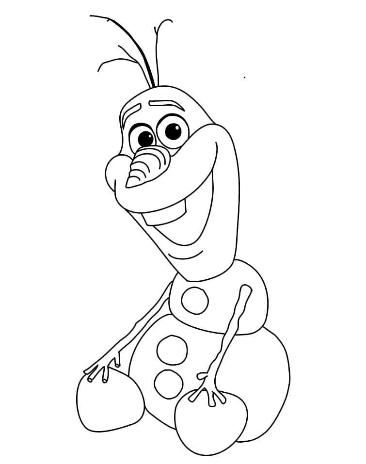 Smilende Olaf fargelegging