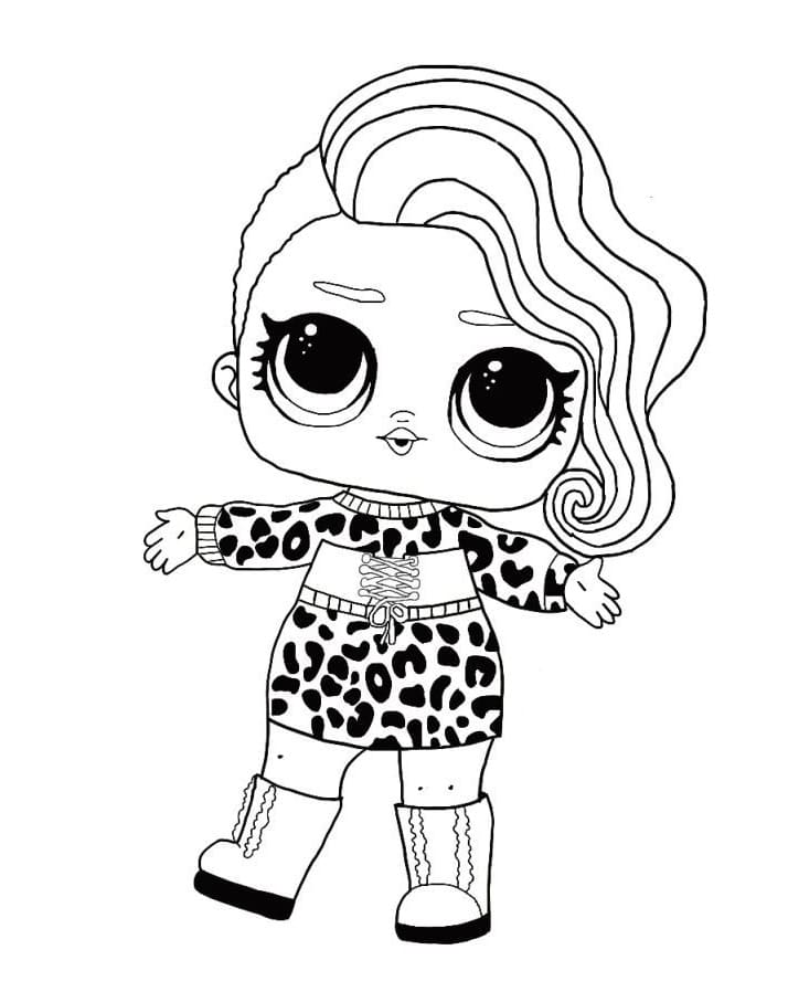 Snow Leopard LOL Surprise Doll fargelegging