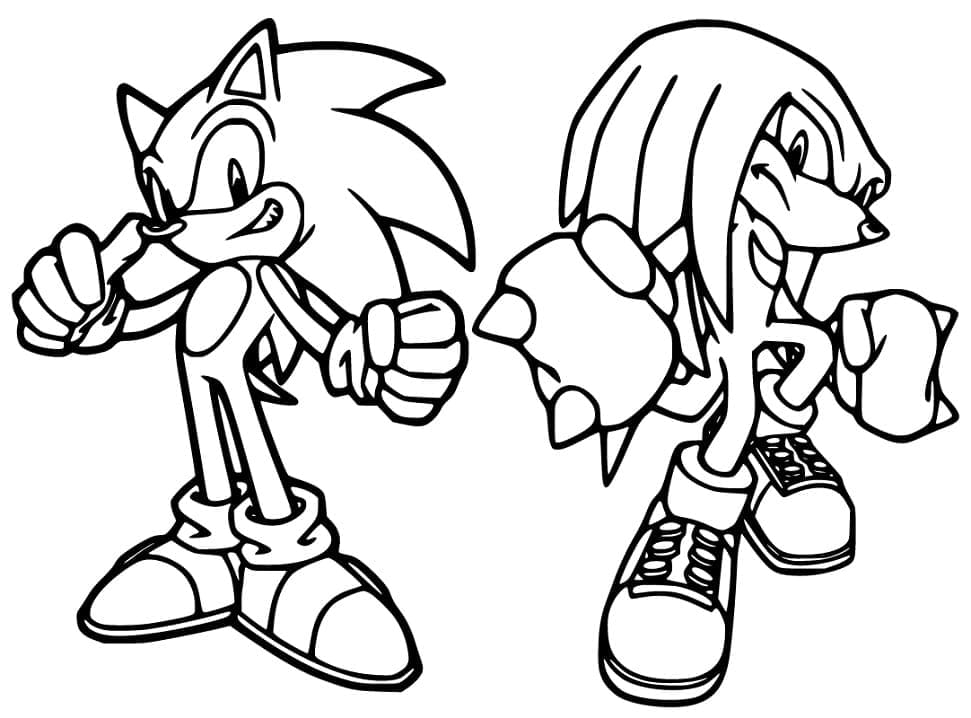 Sonic Og Knuckles fargelegging