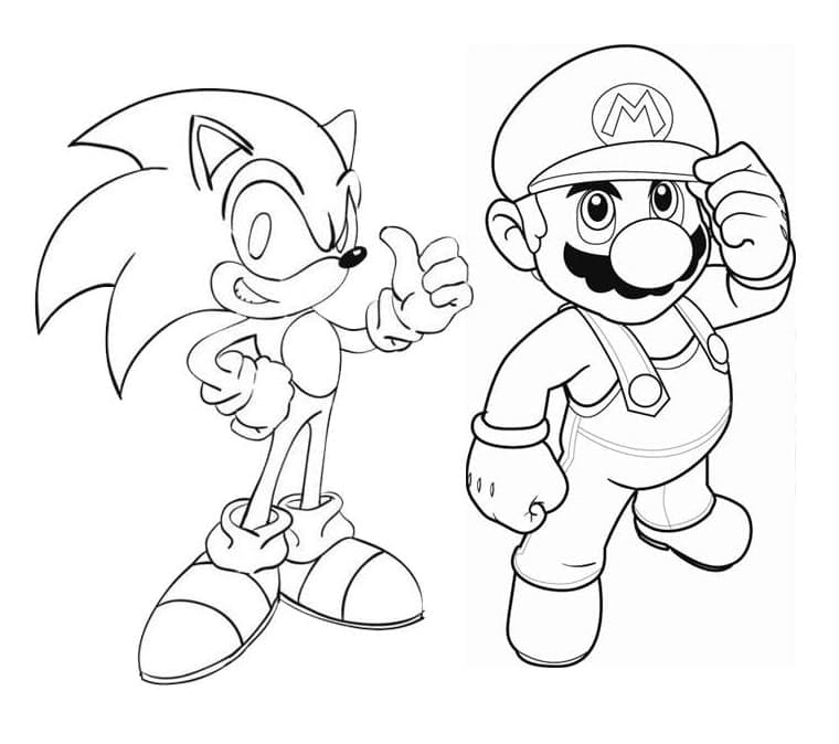Sonic Og Mario fargelegging