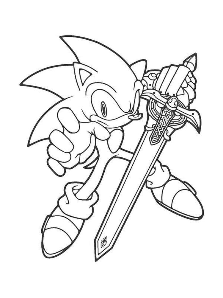 Sonic with Sword fargelegging