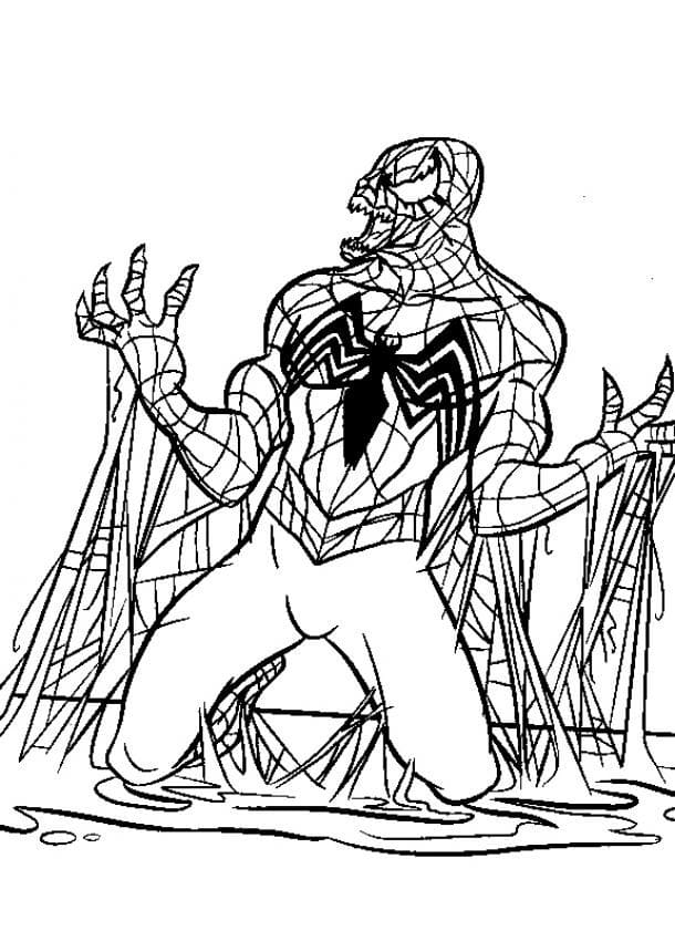 Spiderman Venom fargeleggingsside
