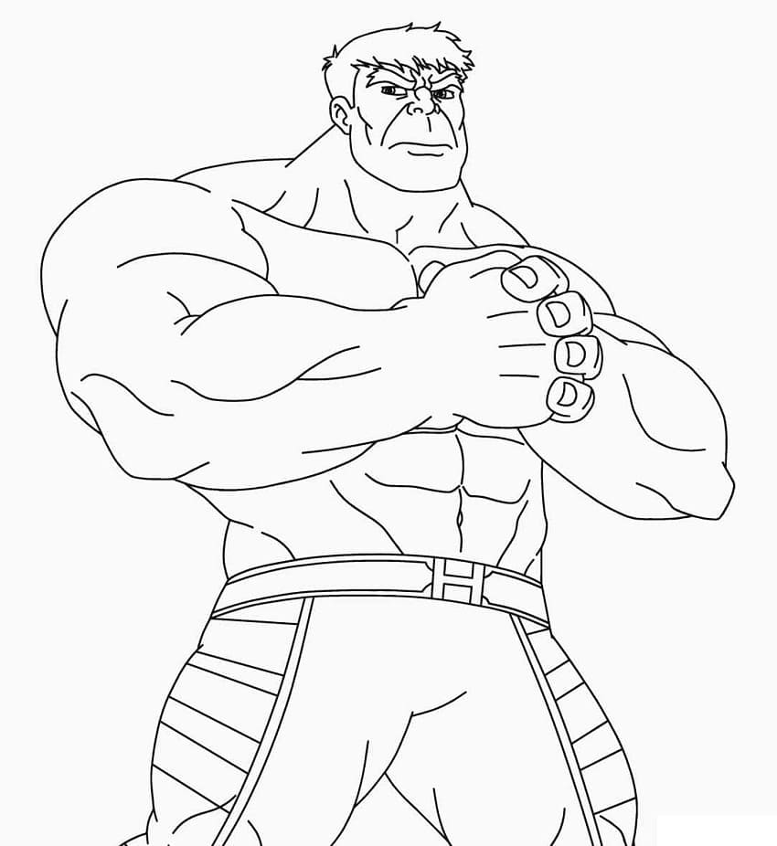 Tegneserie Hulk fargeleggingsside