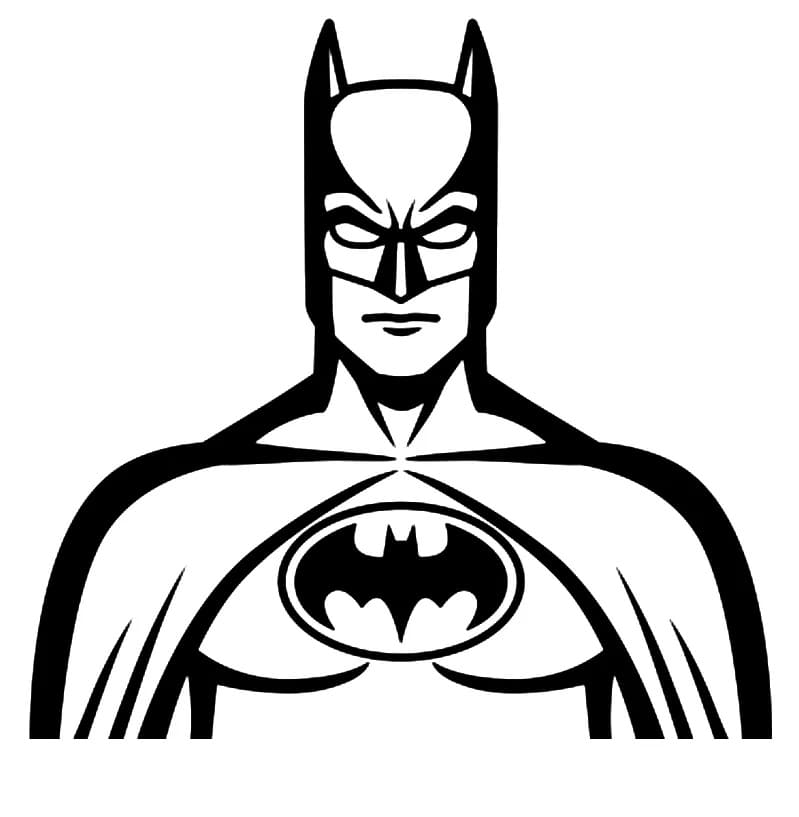 Tegning Portrett Av Batman fargelegging