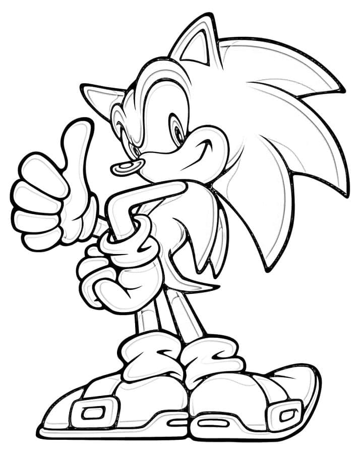 Tegning Sonic fargelegging