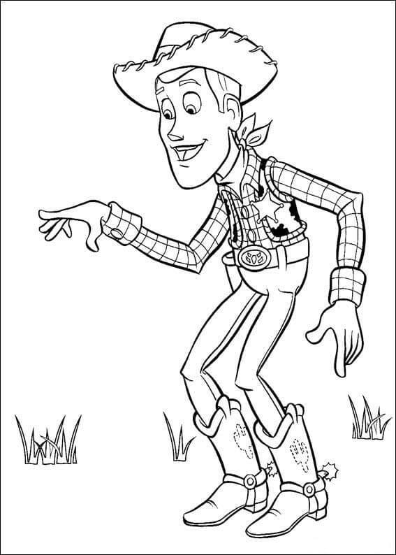 Tegning Woody fargeleggingsside