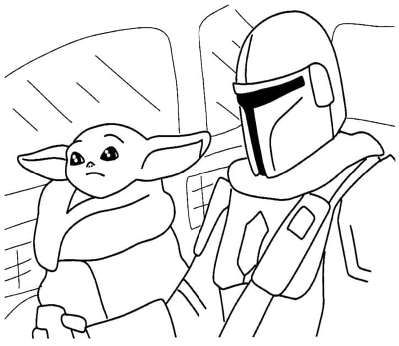 The Mandalorian Og Baby Yoda fargelegging
