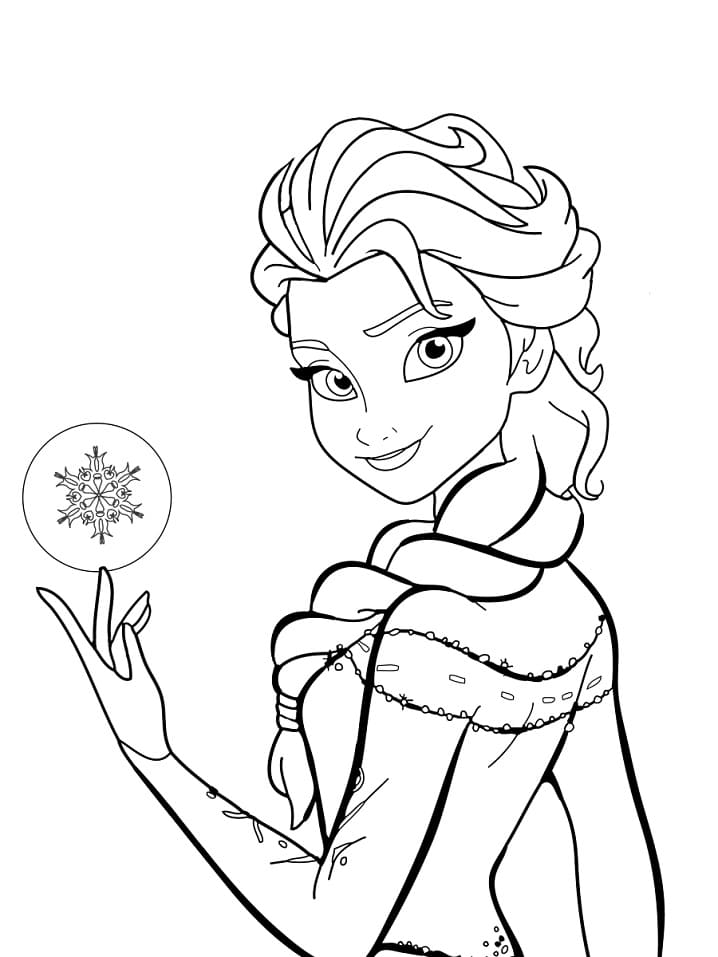 Vakre Elsa fargelegging