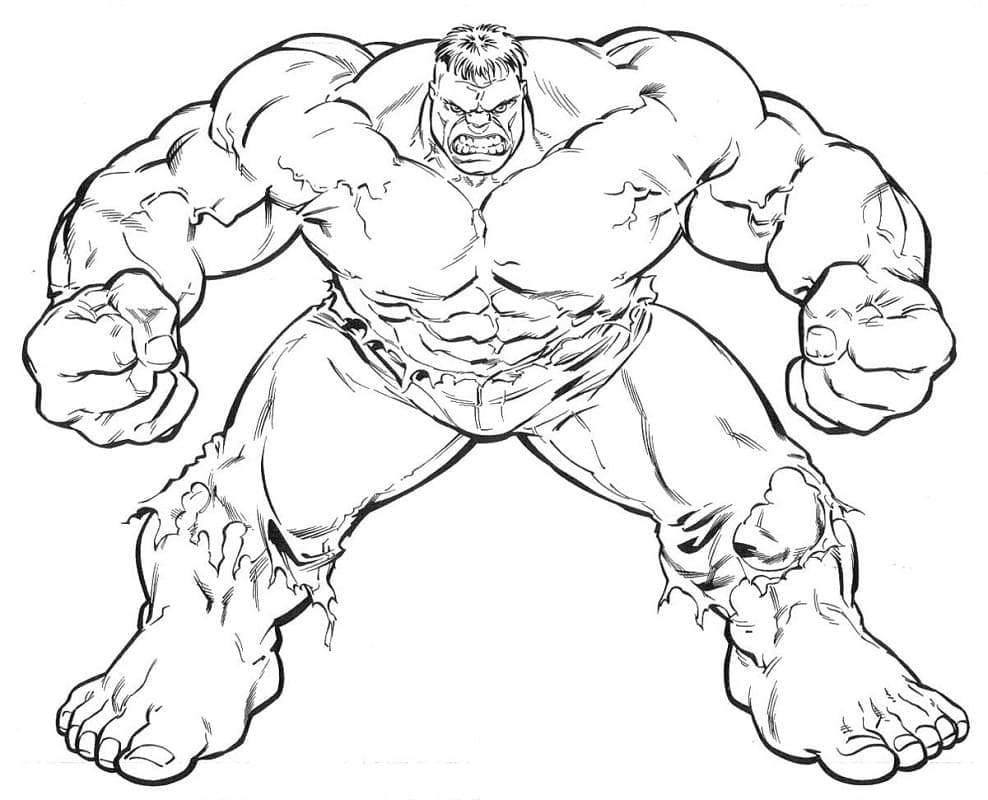 Veldig Sterk Hulk fargeleggingsside