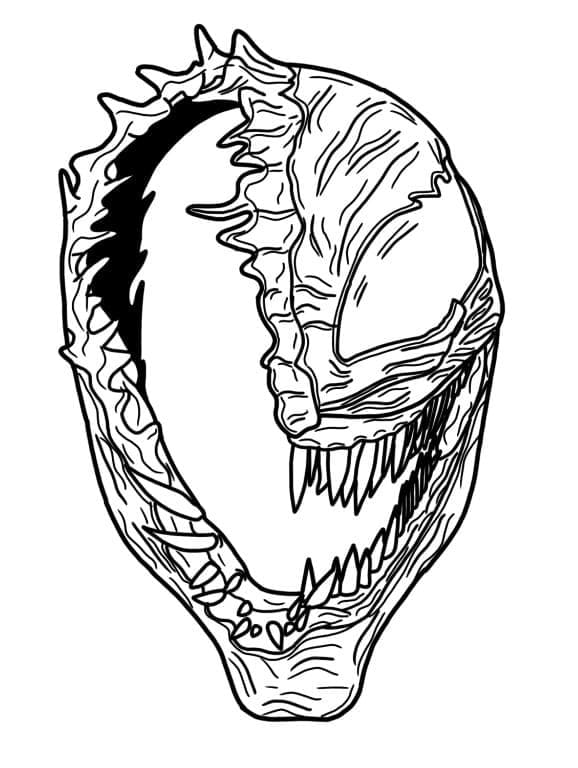 Venom Maske fargeleggingsside