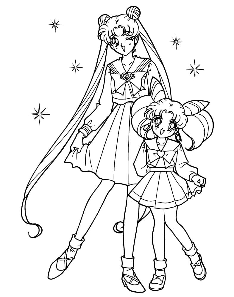 Anime Sailor Moon fargeleggingsside
