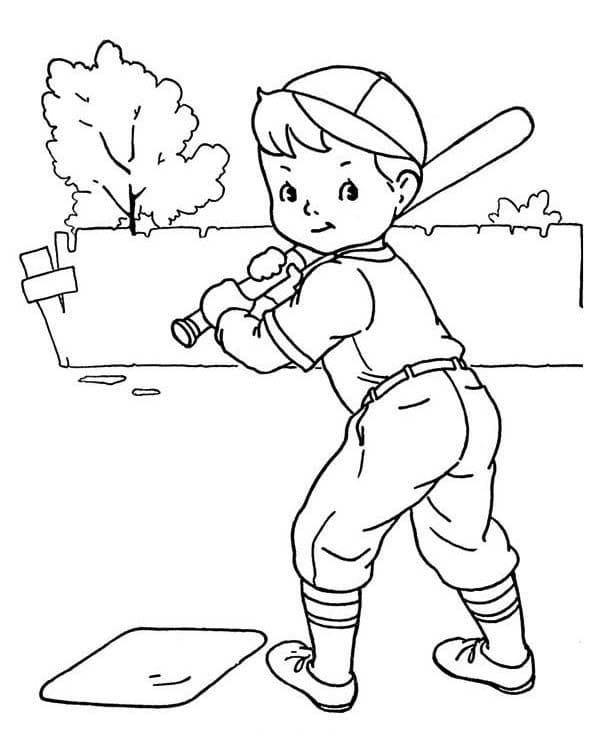 Baseball For Drenge fargeleggingsside
