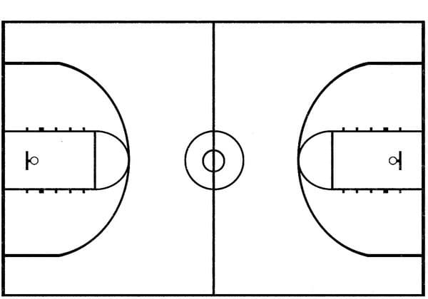 Basketballbane fargelegging