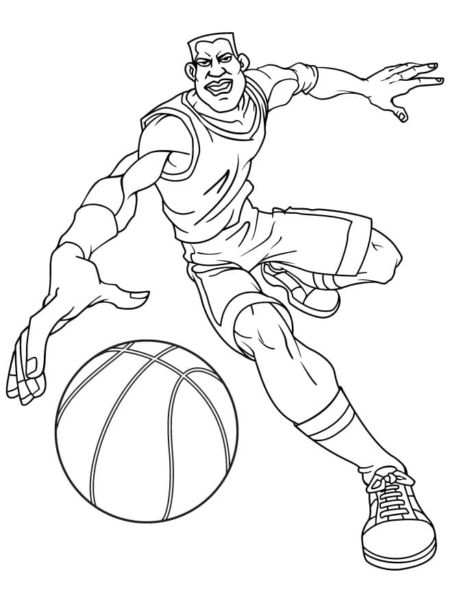 Basketballspiller Gratis fargelegging