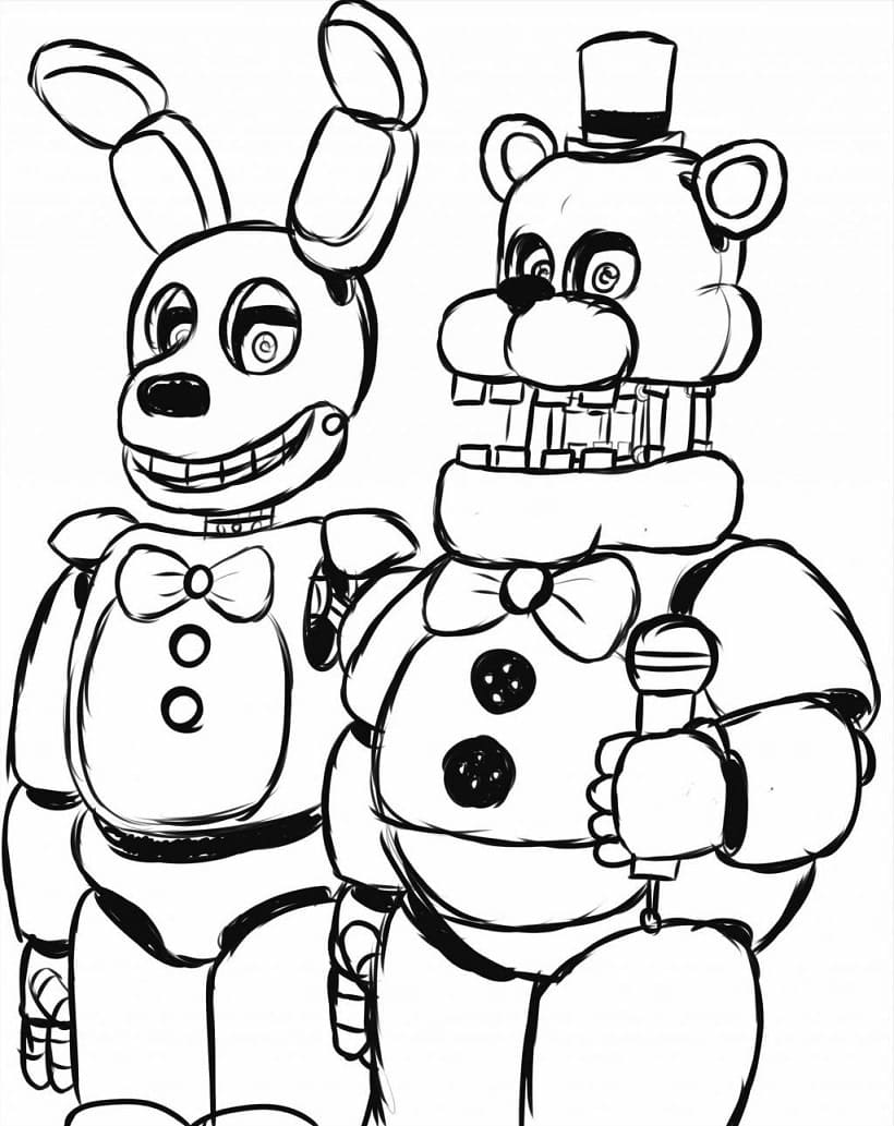 Bonnie og Freddy Five Nights at Freddy's fargelegging