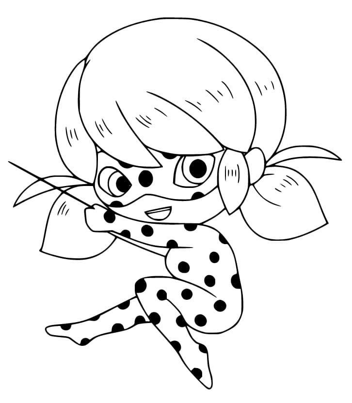 Chibi Marinette Ladybug fargelegging