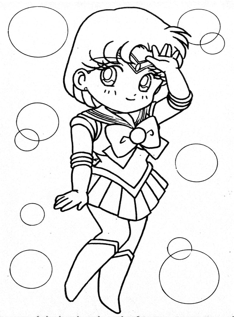 Chibi Sailor Mercury fargeleggingsside