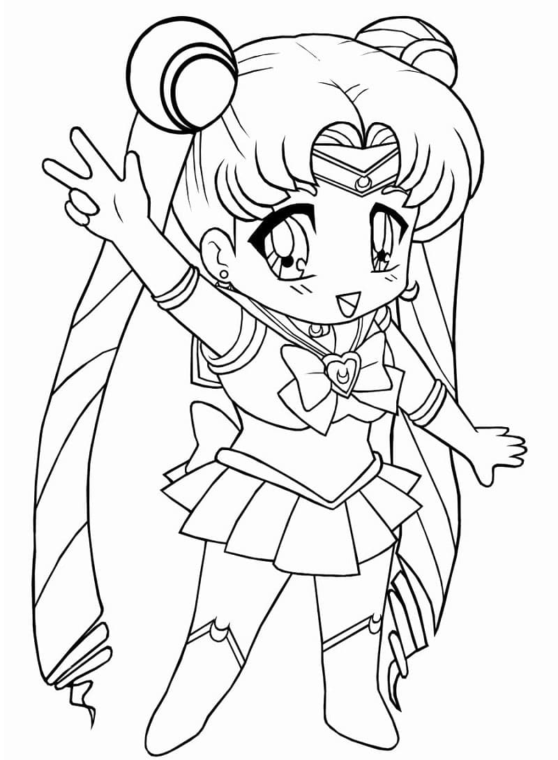 Chibi Sailor Moon fargeleggingsside