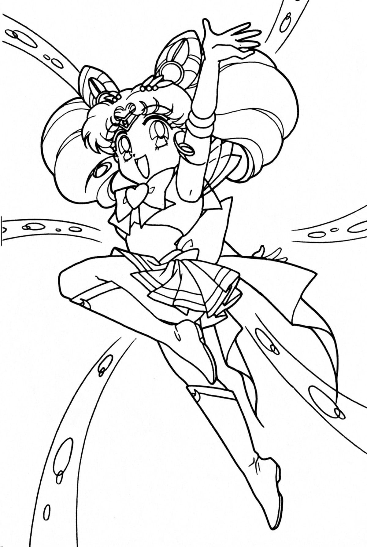 Chibiusa fra Sailor Moon fargelegging