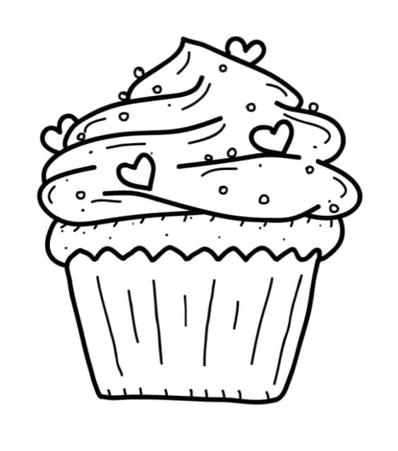Cupcake Gratis Grafikk fargeleggingsside