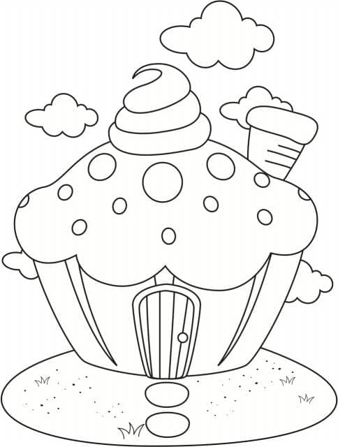 Cupcake Huset fargeleggingsside