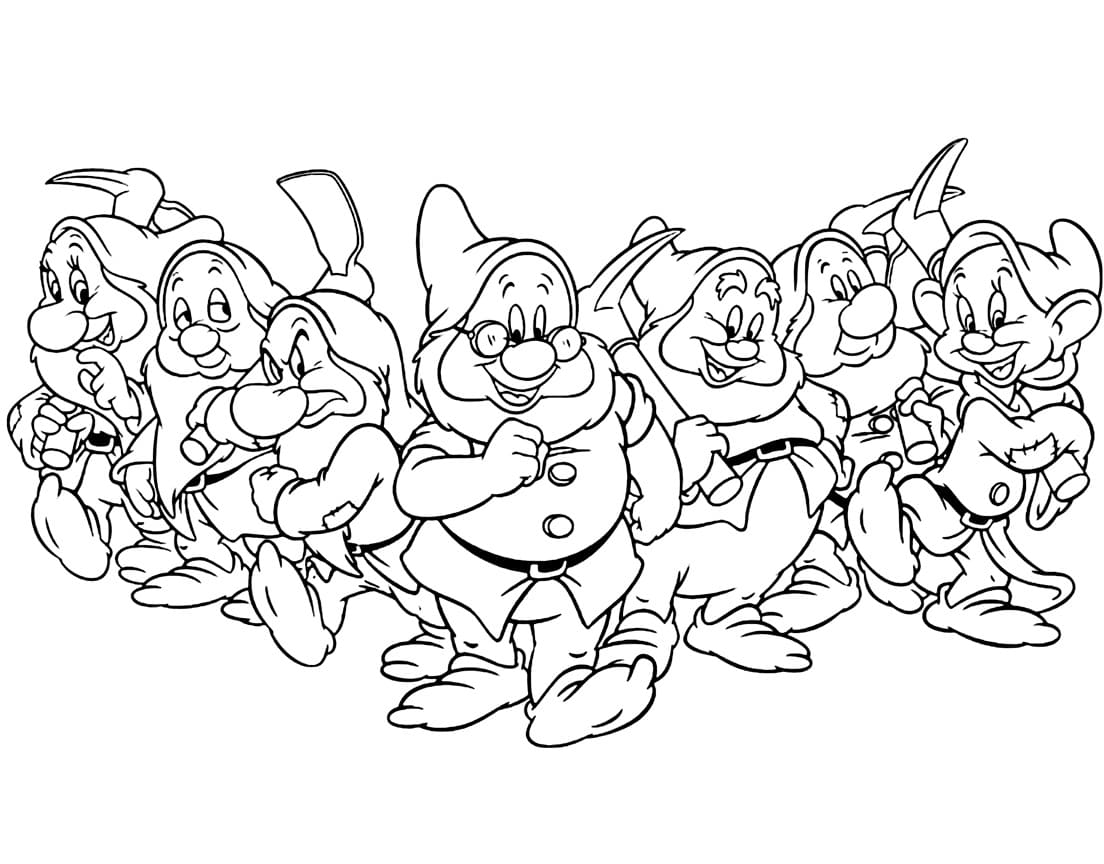 Cute Seven Dwarfs fargeleggingsside