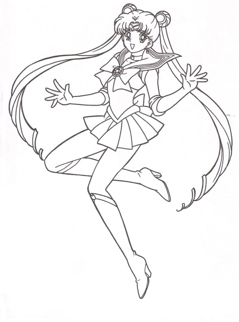 Ganske Sailor Moon fargelegging