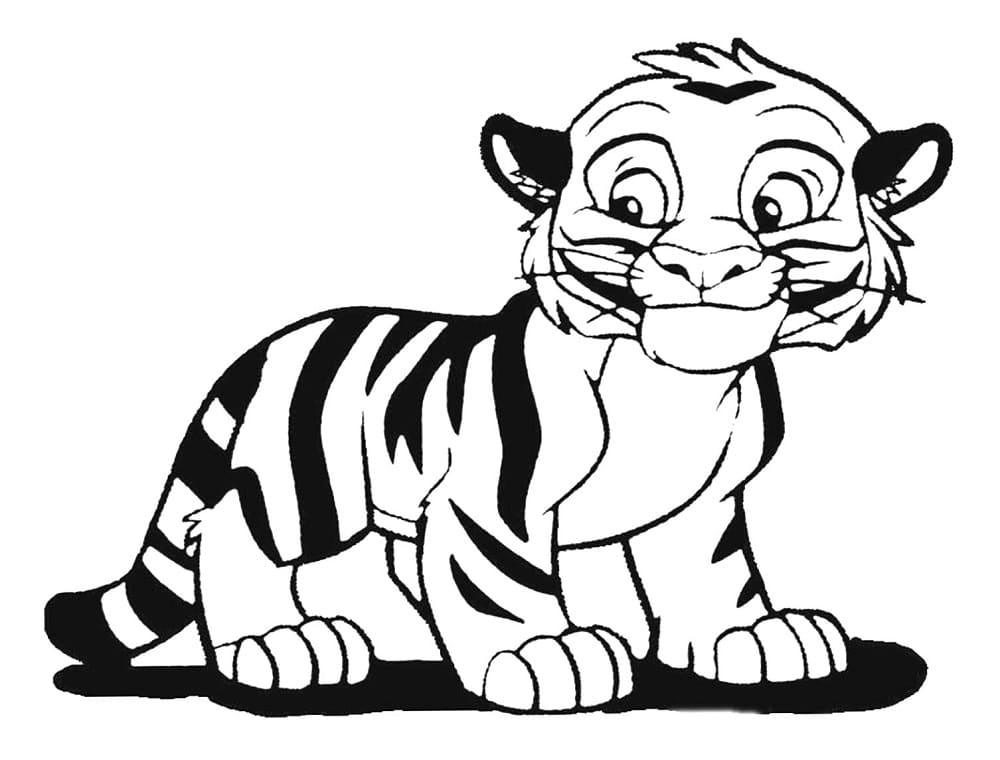 Glad baby Tiger fargelegging