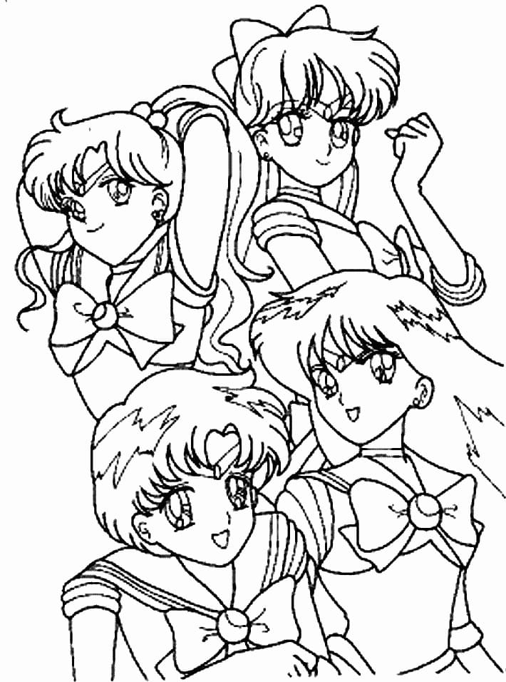 Gratis Sailor Moon fargeleggingsside