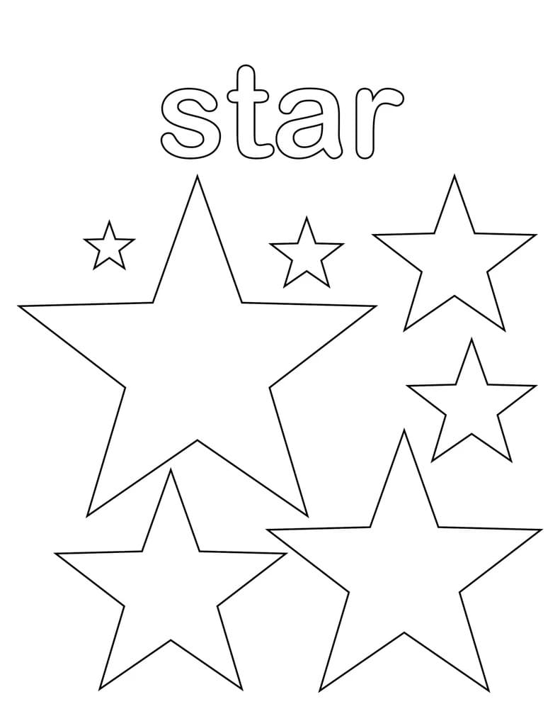 Gratis Stjerner fargeleggingsside