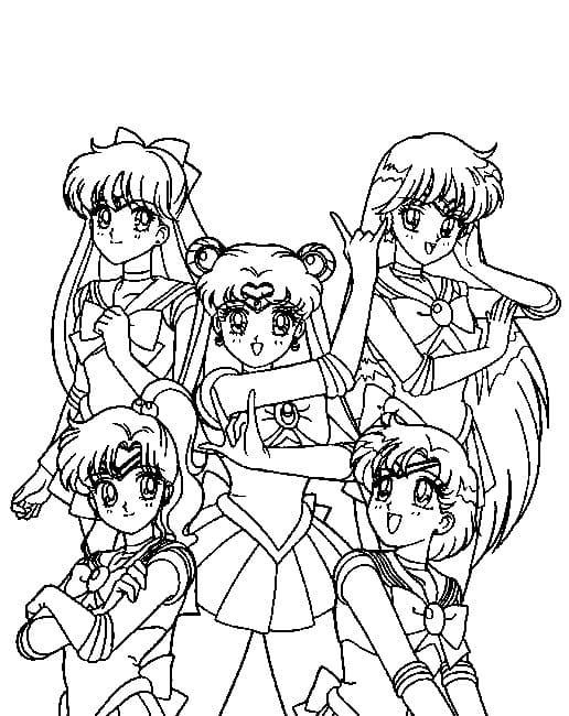 Gratis Utskrivbar Sailor Moon fargeleggingsside