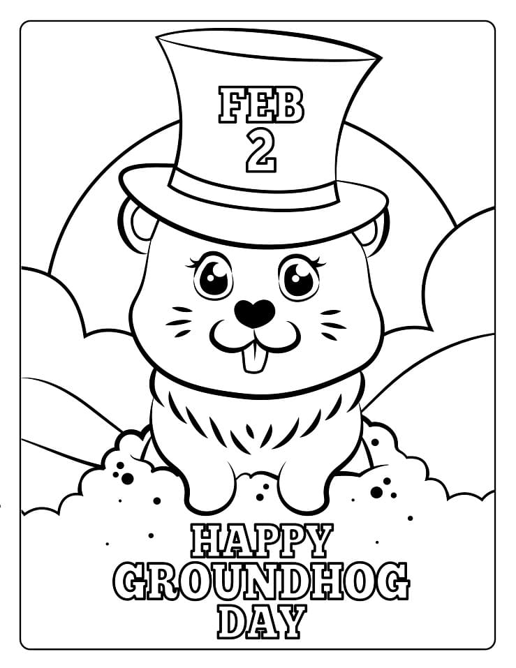 Groundhog Day 2 fargeleggingsside