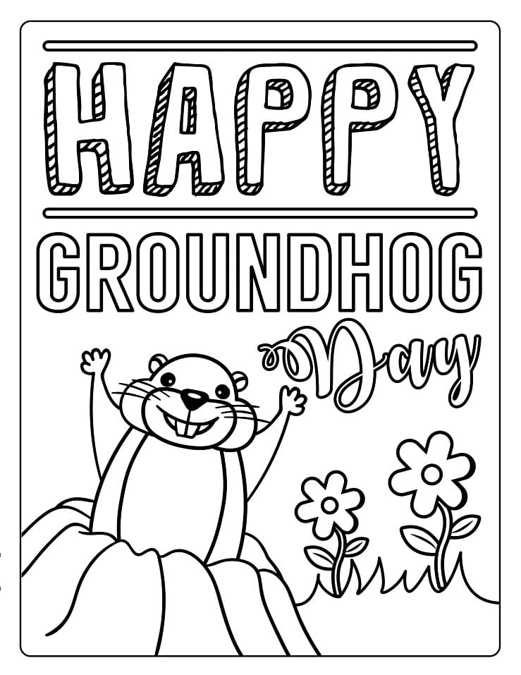 Groundhog Day 3 fargeleggingsside