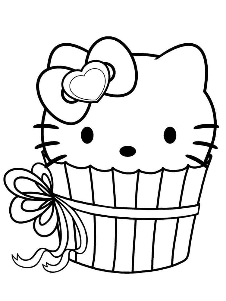 Hello Kitty Cupcake fargelegging