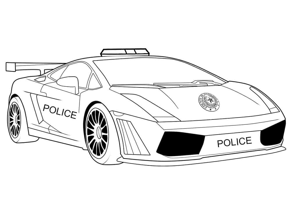 Lamborghini Politibil fargelegging