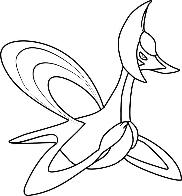 Legendarisk Pokémon Cresselia fargelegging