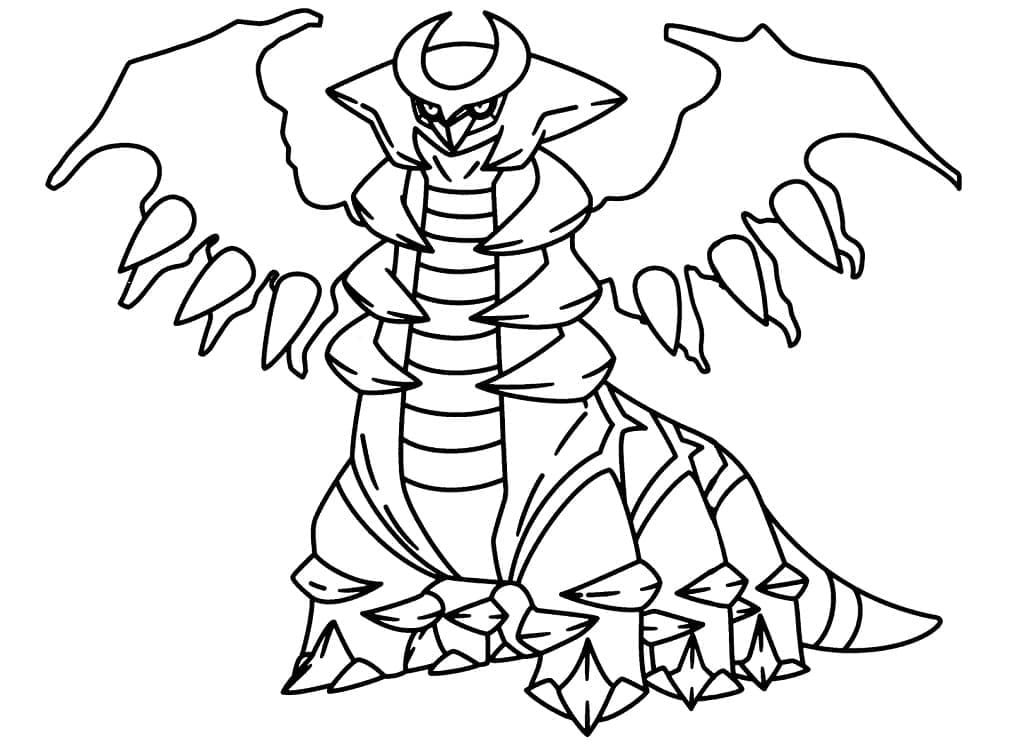 Legendariske Pokémon Giratina fargeleggingsside