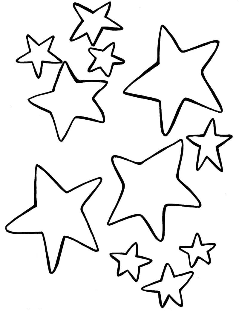 Lette Stjerner fargeleggingsside