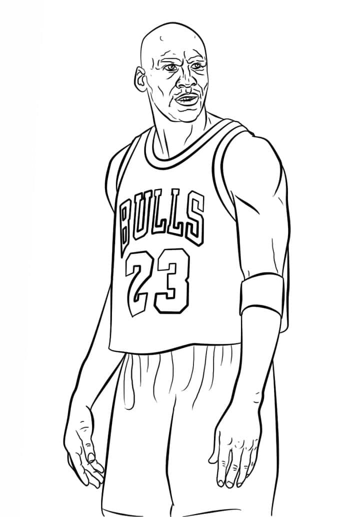Michael Jordan Basketballspiller fargelegging