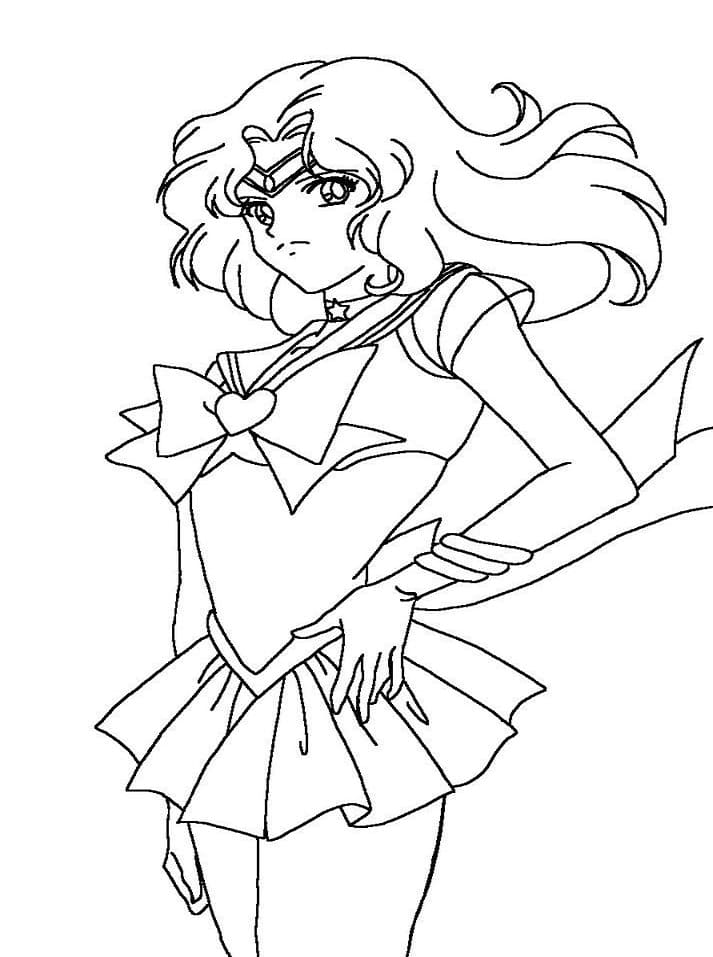 Michiru Kaiou Sailor Neptune fargeleggingsside
