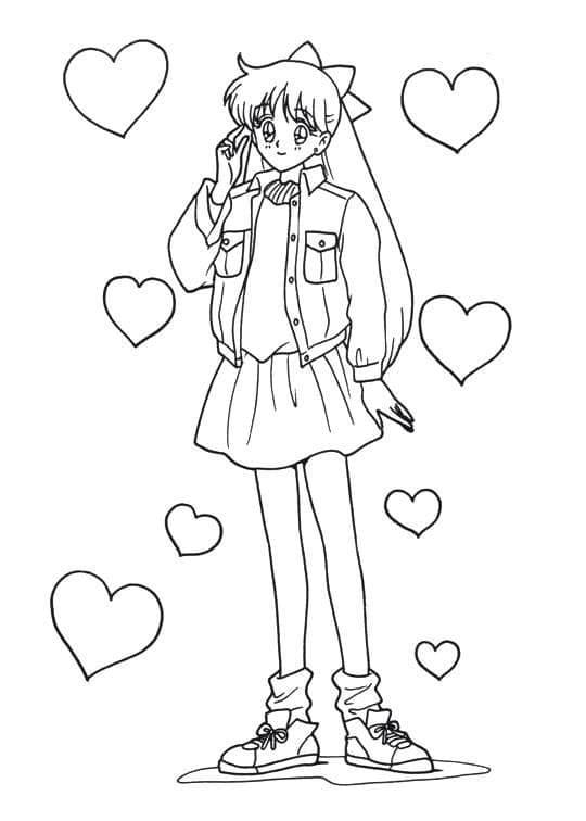 Minako Aino fra Sailor Moon fargeleggingsside
