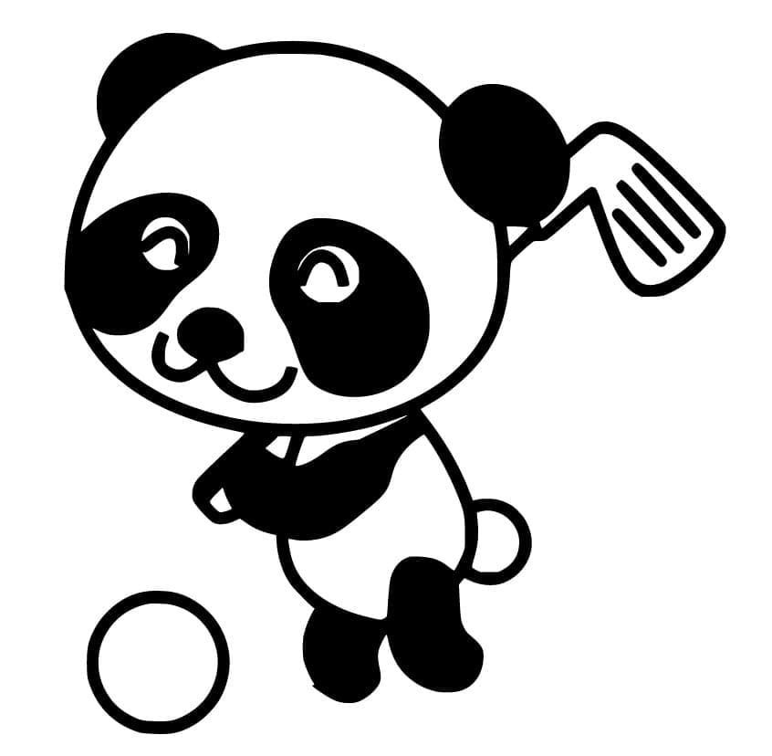 Panda Spiller Golf fargelegging