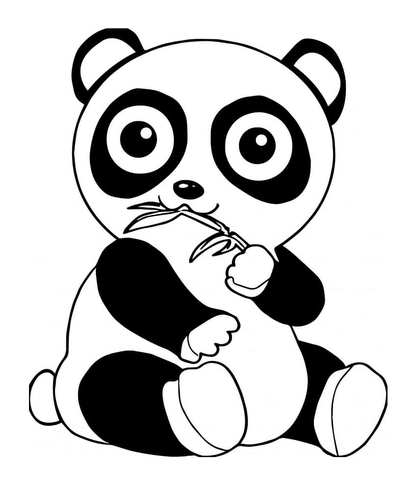 Panda Spiser Bambus fargelegging
