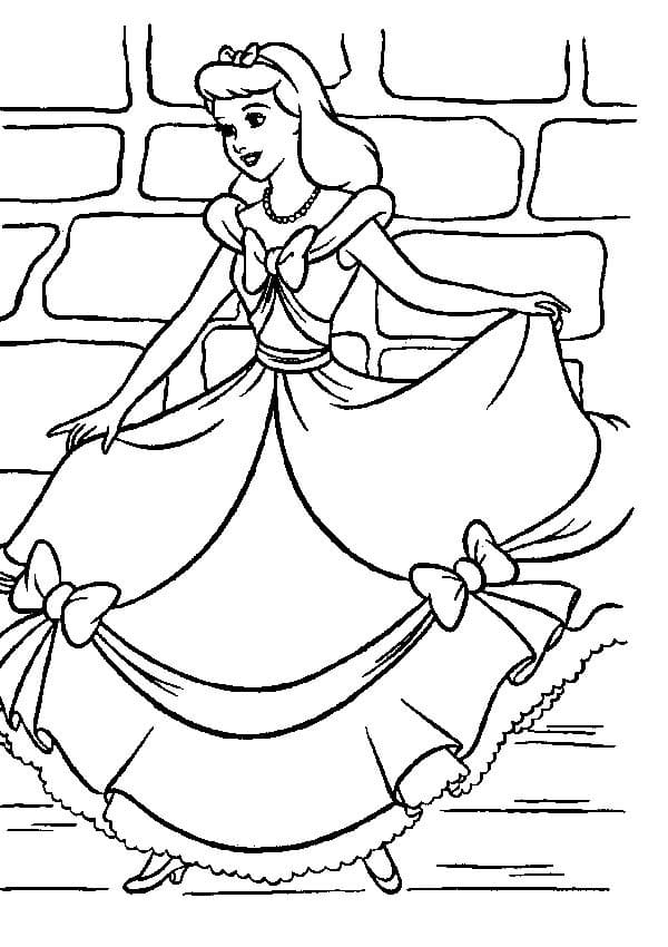 Pen Prinsesse Askepott fargeleggingsside