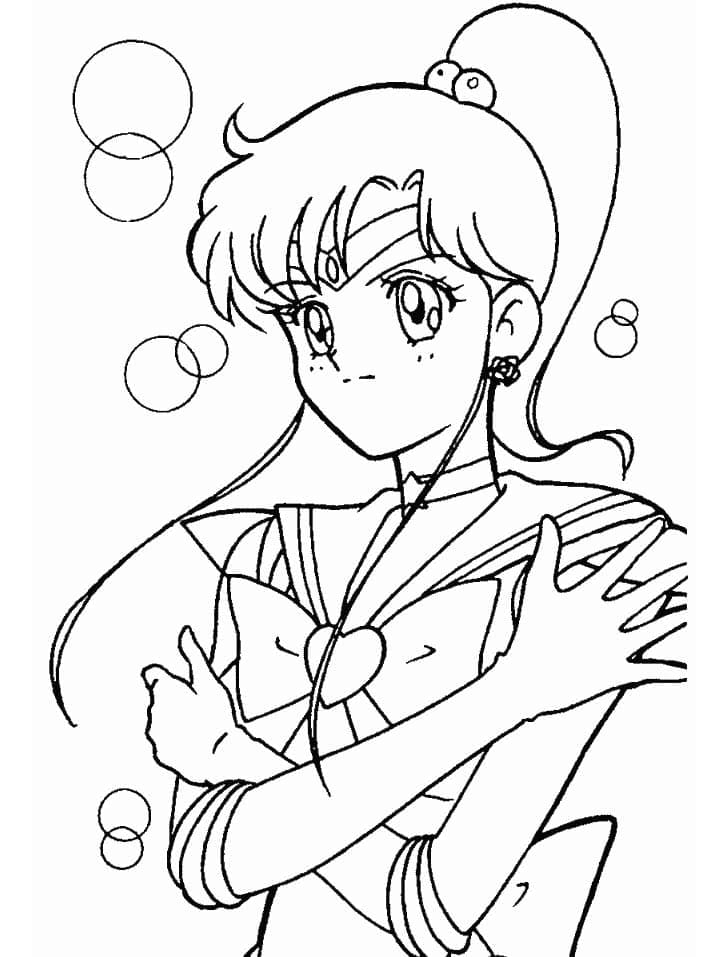 Sailor Jupiter fra Sailor Moon fargelegging