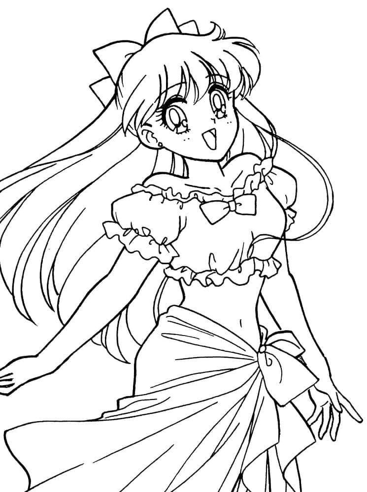Sailor Venus fra Sailor Moon fargeleggingsside
