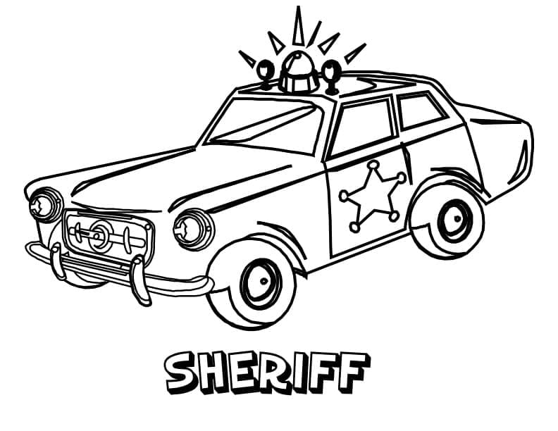 Sheriff Politibil fargeleggingsside