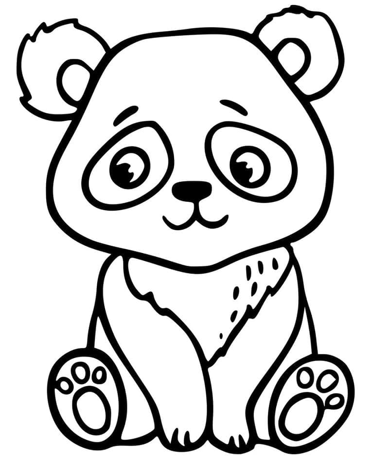Sjenert Panda Sitter fargelegging
