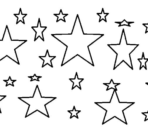 Stjernene fargeleggingsside